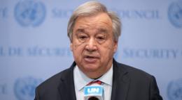 ONU/Mark Garten El Secretario General de la ONU, António Guterres, habla ante la prensa sobre la terminación de la Iniciativa del Mar Negro.    
