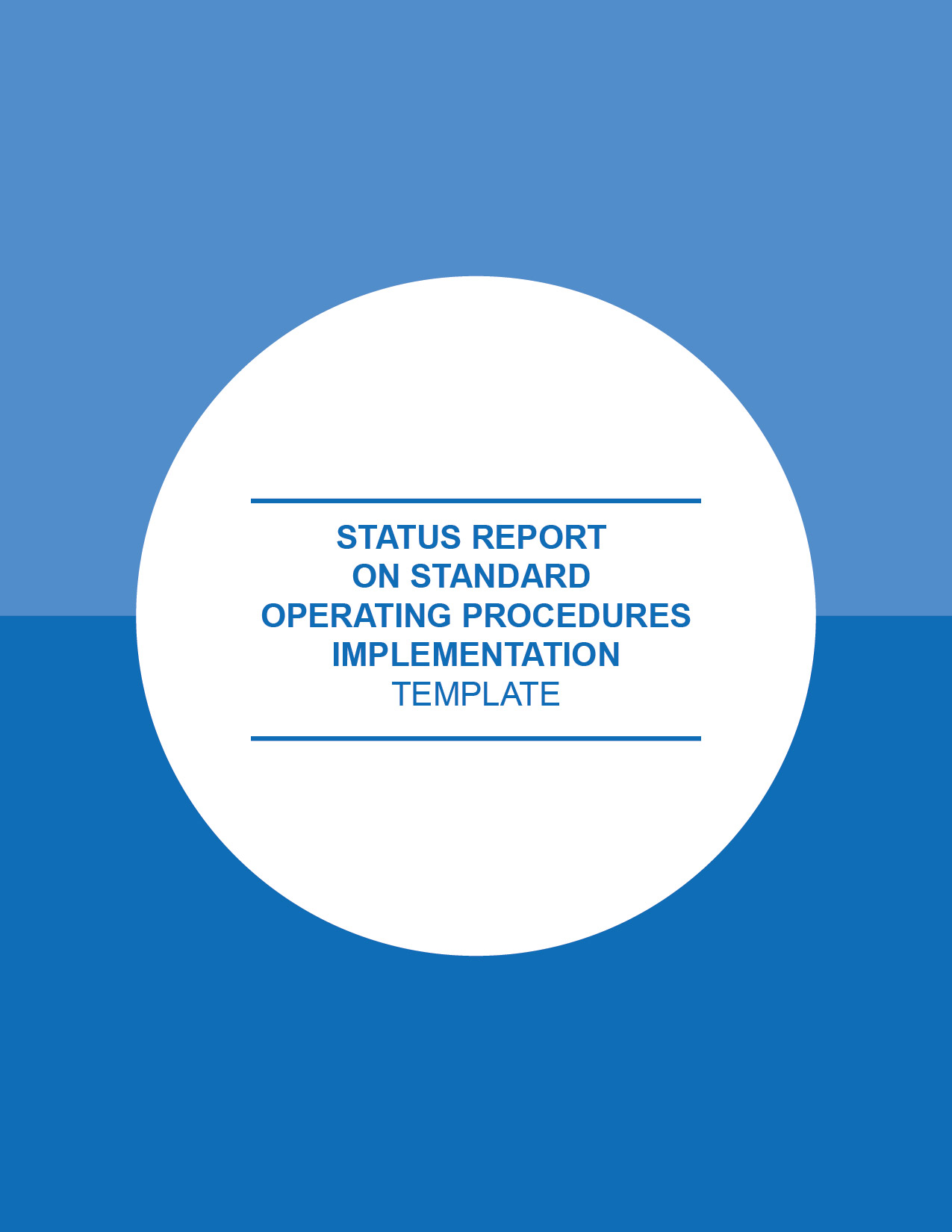 UNSDG  Status Report on SOPs Implementation - Template In Implementation Report Template