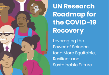 Shows a group of diverse animated people to the left with the UN Roadmap title over blue to the right of the images.