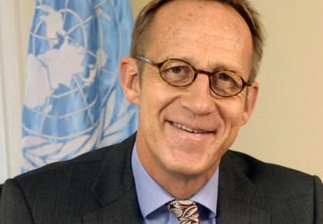 A portrait of Niels Scott, newly appointed UN Resident Coordinator in Liberia