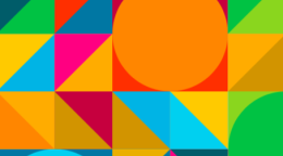 Results in Transition cover image showing vibrantly coloured geometric shapes.s