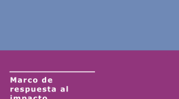 Cover shows the title " Response Framework for Socio-Economic Impact to Covid-19 in Costa Rica" in Spanish against a solid purple and blue background.