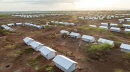 Ariel view of the refugee camp in Kenya. 