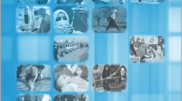 Un collage de imágenes que muestra a mujeres, hombres y niños de Afganistán en su vida cotidiana.