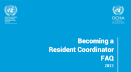 This document highlights the frequently asked questions relevant to becoming a Resident Coordinator.