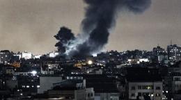 © UNICEF/Eyad El Baba La ville de Gaza est bombardée pendant la nuit.