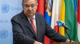 El Secretario General António Guterres informa a los periodistas sobre la crisis climática tras su reciente viaje a Chile y la Antártida.