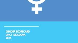 Portada del documento con el símbolo de la igualdad de género sobre un fondo mitad azul oscuro y mitad azul cielo.