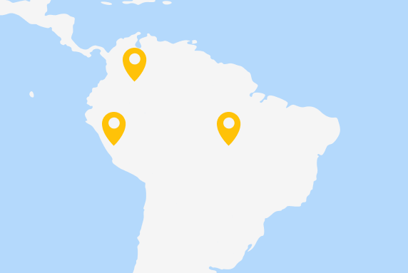 Colombia, Brazil and Peru