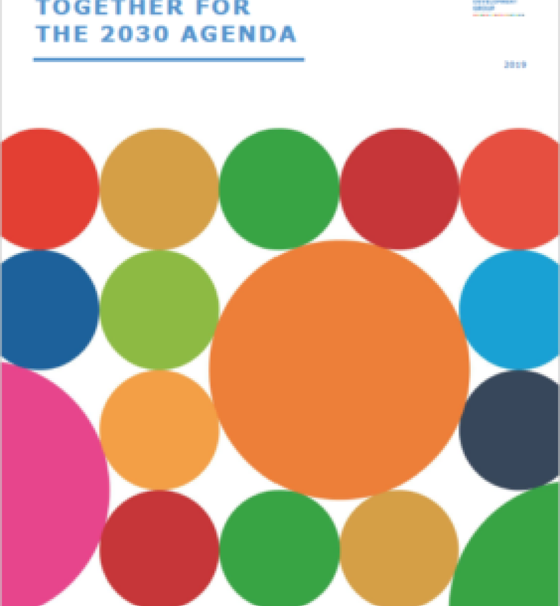 غلاف صفحة "طريقة جديدة للعمل معًا من أجل تنفيذ خطة عام 2030"