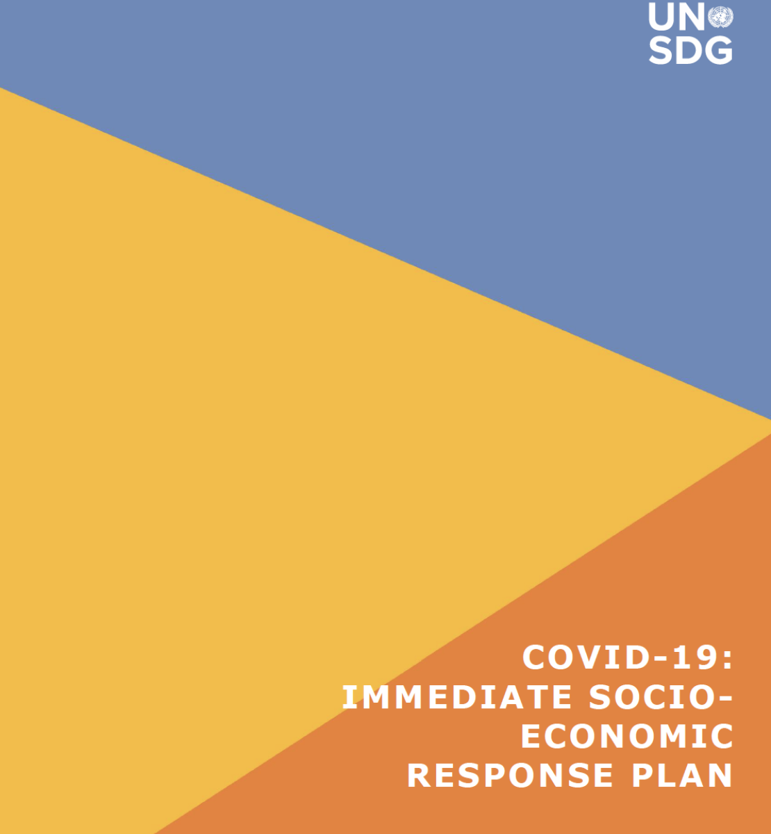 Cover shows the title, "COVID-19: Immediate Socio-Economic Response Plan for India" on the bottom left against a colourful background.