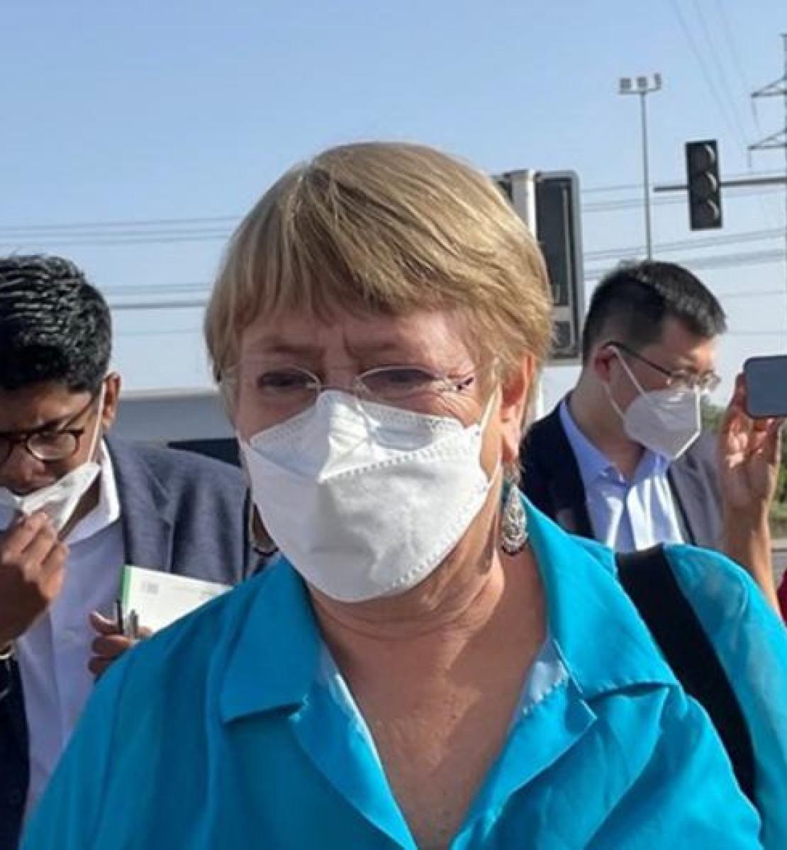 La Alta Comisionada Michelle Bachelet durante su visita a China, en Ürümqi, Región Autónoma Uigur de Xinjiang, China.