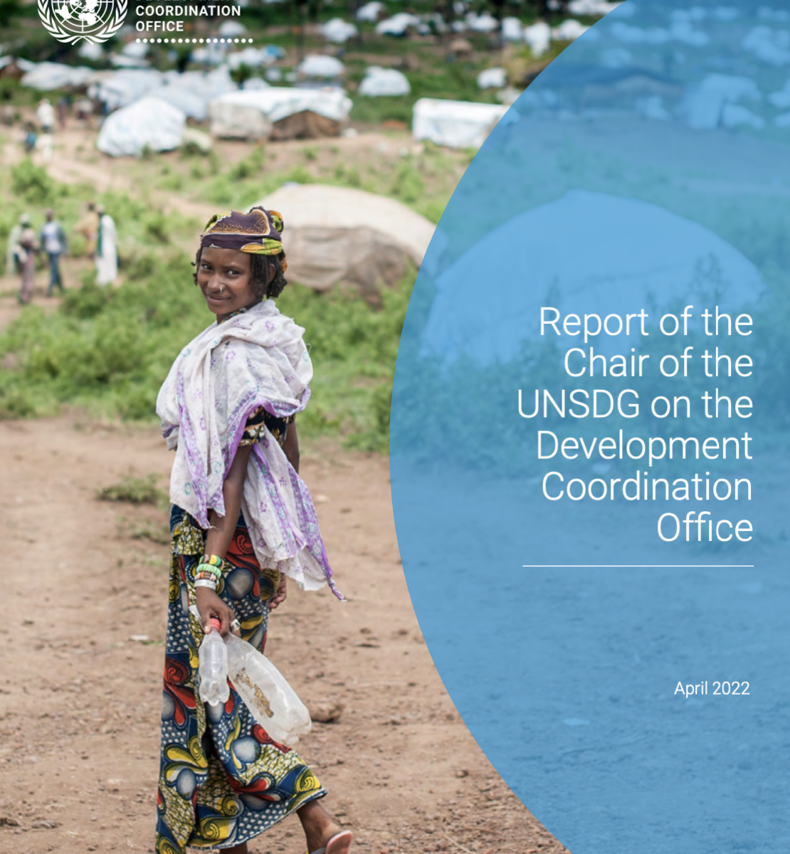 غلاف تقرير رئيسة مجموعة الأمم المتحدة للتنمية المستدامة حول مكتب التنسيق الإنمائي.