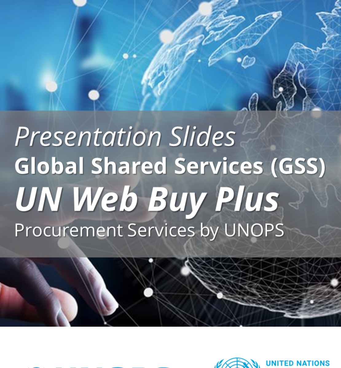Diapositivas de la presentación sobre UN Web Buy Plus.