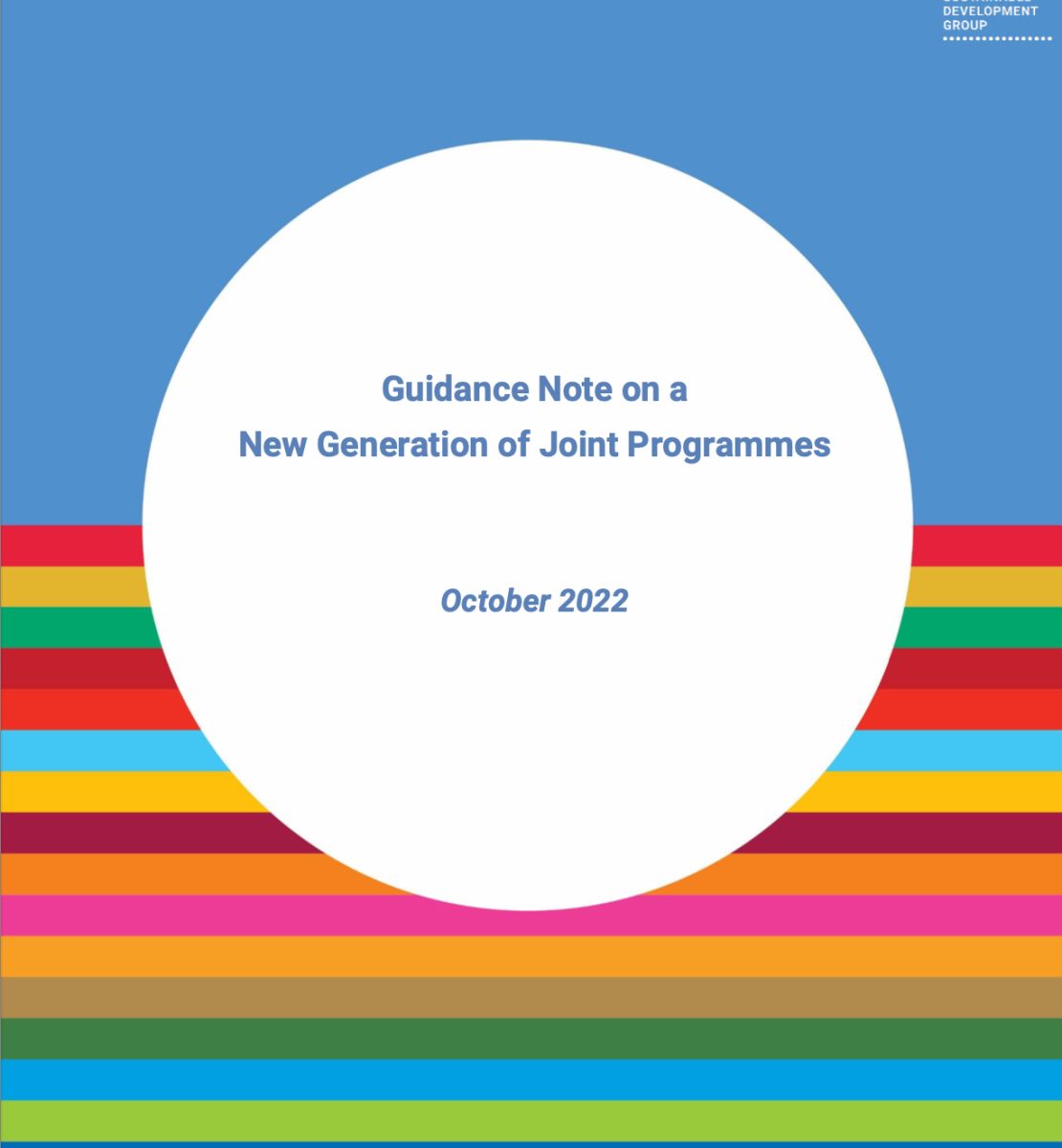 Cover image of the Guidance Note New Generation of Joint Programmes 2022