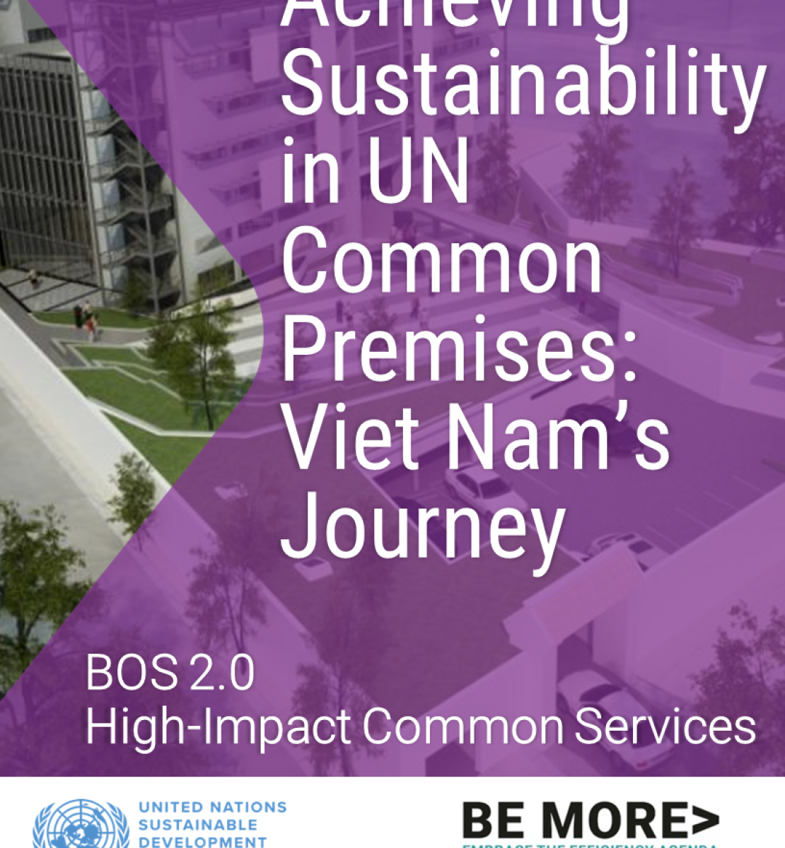 Cover picture with Viet Nam's Green One UN House logos of UNSDG and Efficiency Agenda