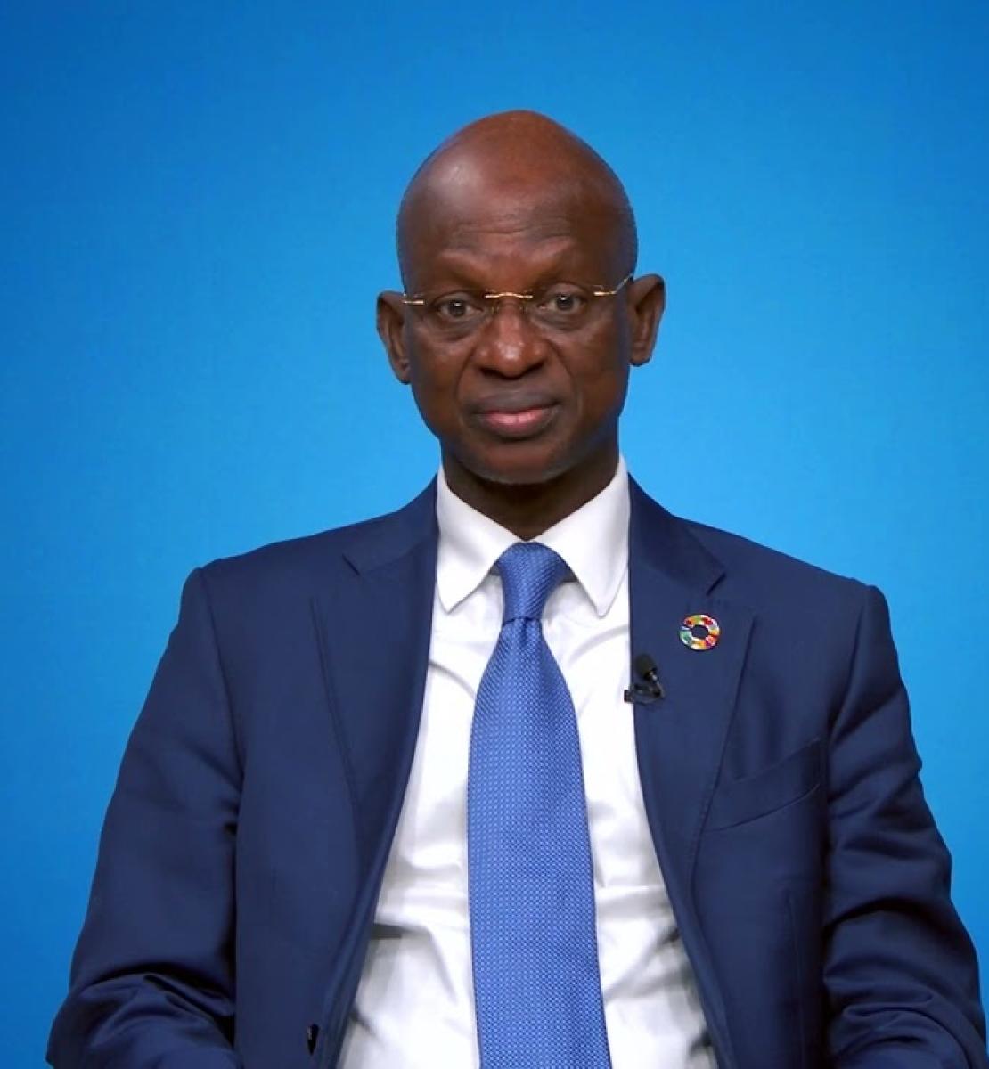 Screenshot from video message shows Resident Coordinator in Senegal, Siaka Coulibaly