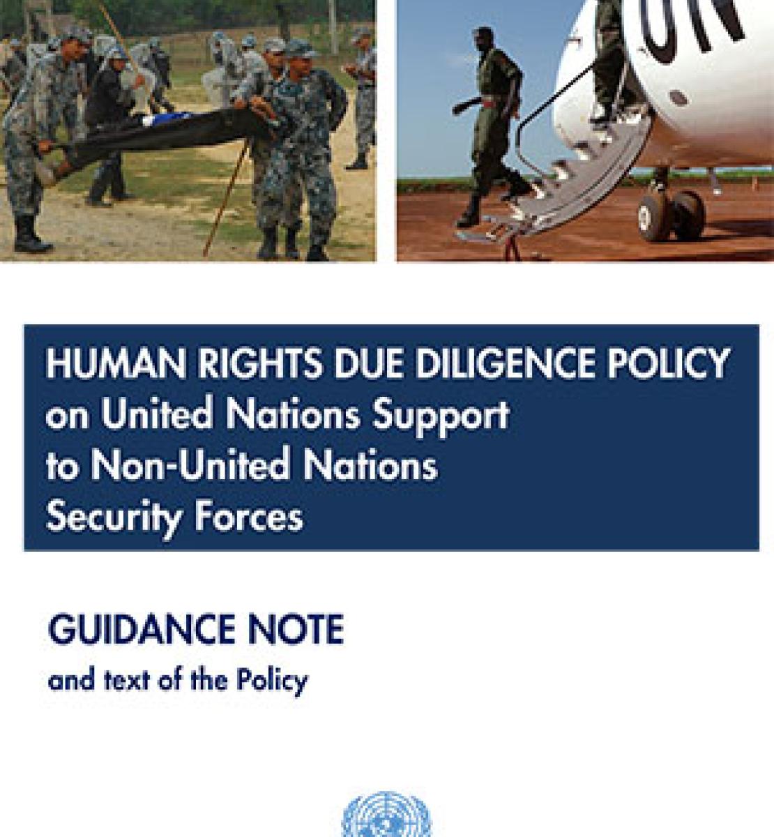 Note d'orientation sur la politique de diligence voulue en matière de droits de l’homme en cas d'appui de l'ONU à des forces de sécurité non onusiennes