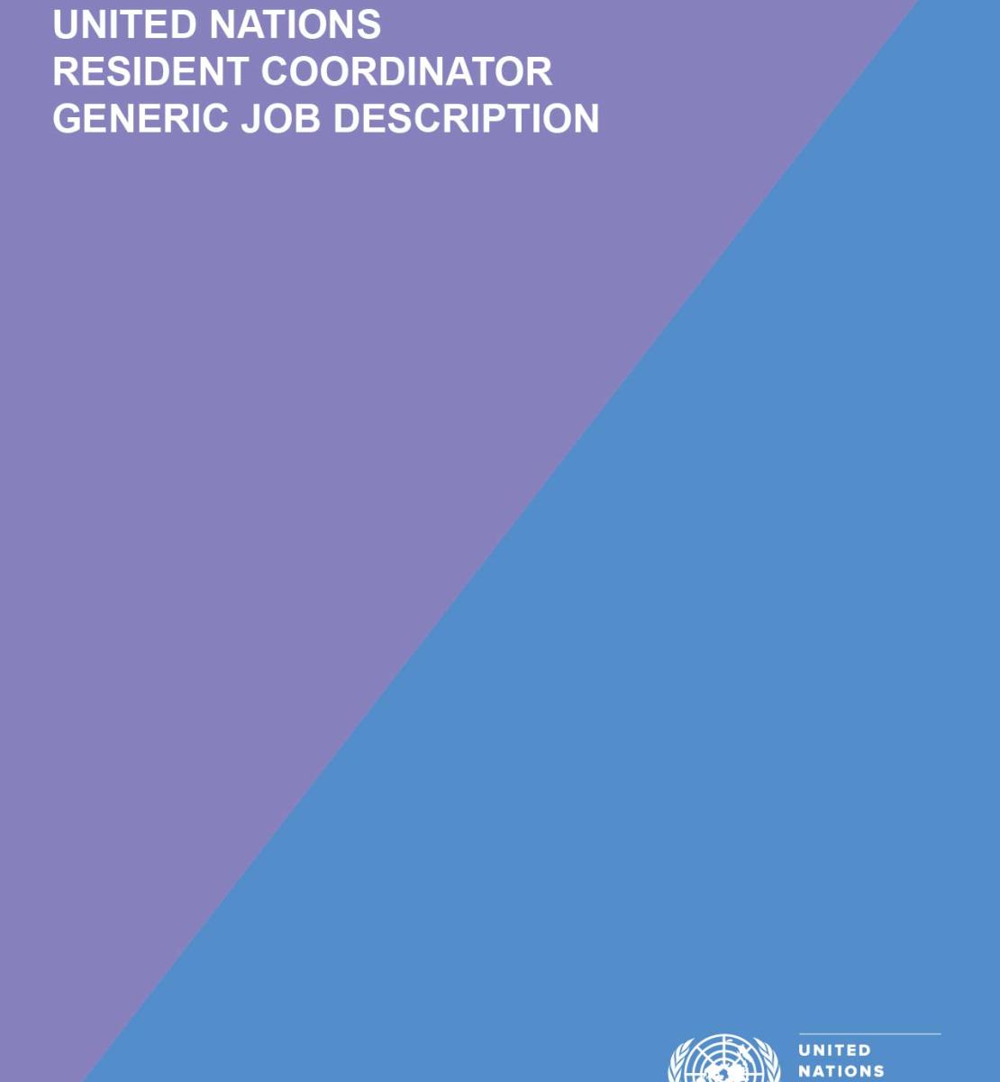 UN Resident Coordinator Generic Job Description