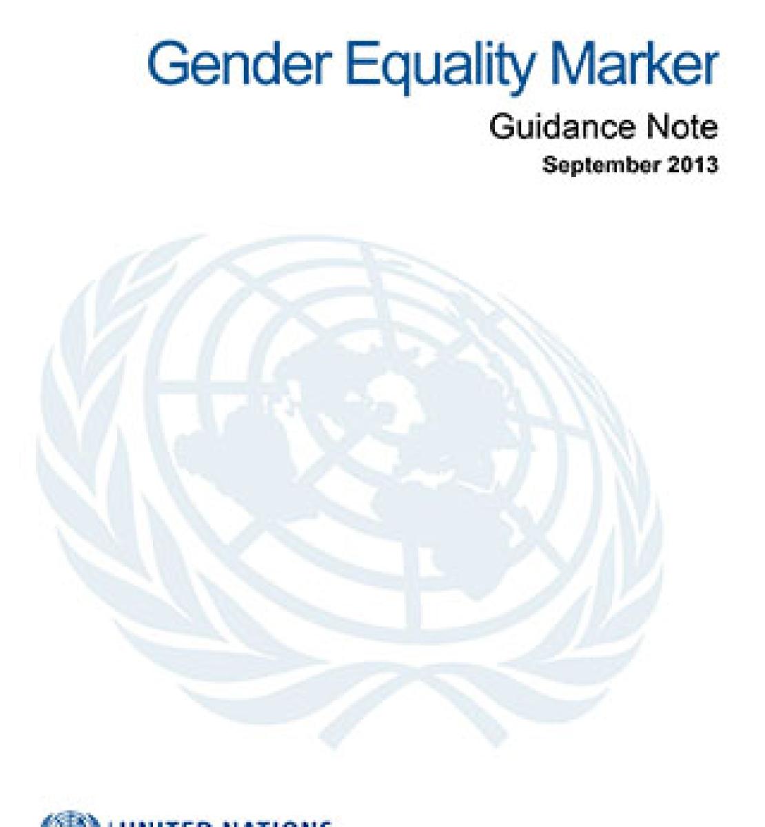 Marcador de igualdad de género - Nota orientativa
