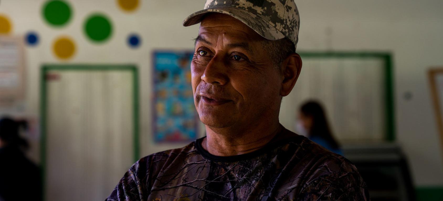 A head and shoulders shot of Ex-FARC, Jairo Puerto Peña. 