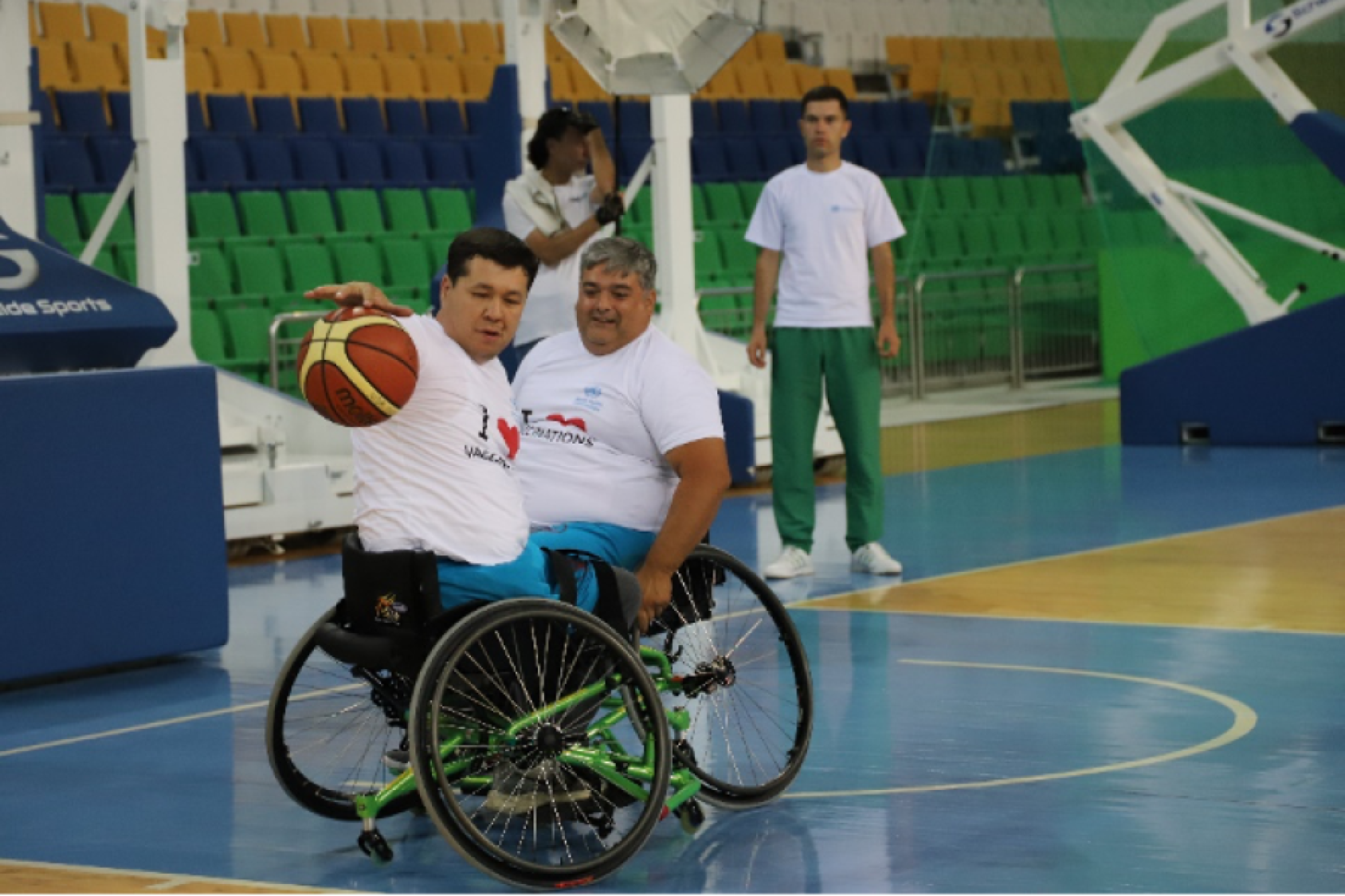 Wheelchair basketball game.