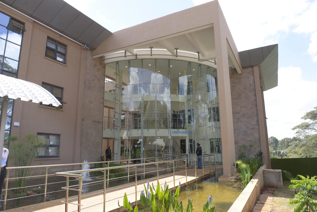 A view of the UN Office in Nairobi's new energy-efficient facilities, Kenya.