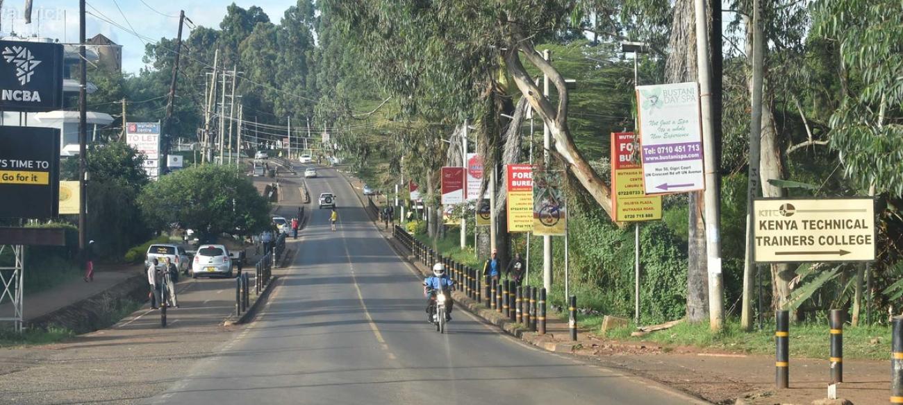 The usually busy UN Avenue in Nairobi is almost empty as people stay at home to avoid spreading the coronavirus.