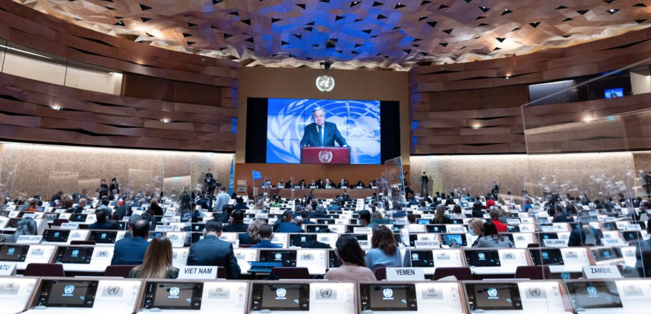 El Secretario General, António Guterres, interviene en el 49º período ordinario de sesiones del Consejo de Derechos Humanos en Ginebra.