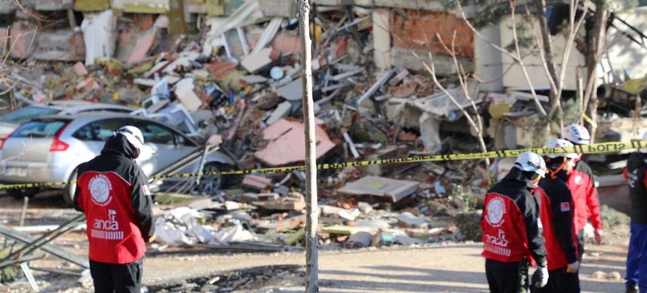 Destruction à Gazantiep, dans le sud de la Türkiye, au lendemain du séisme du 6 février.