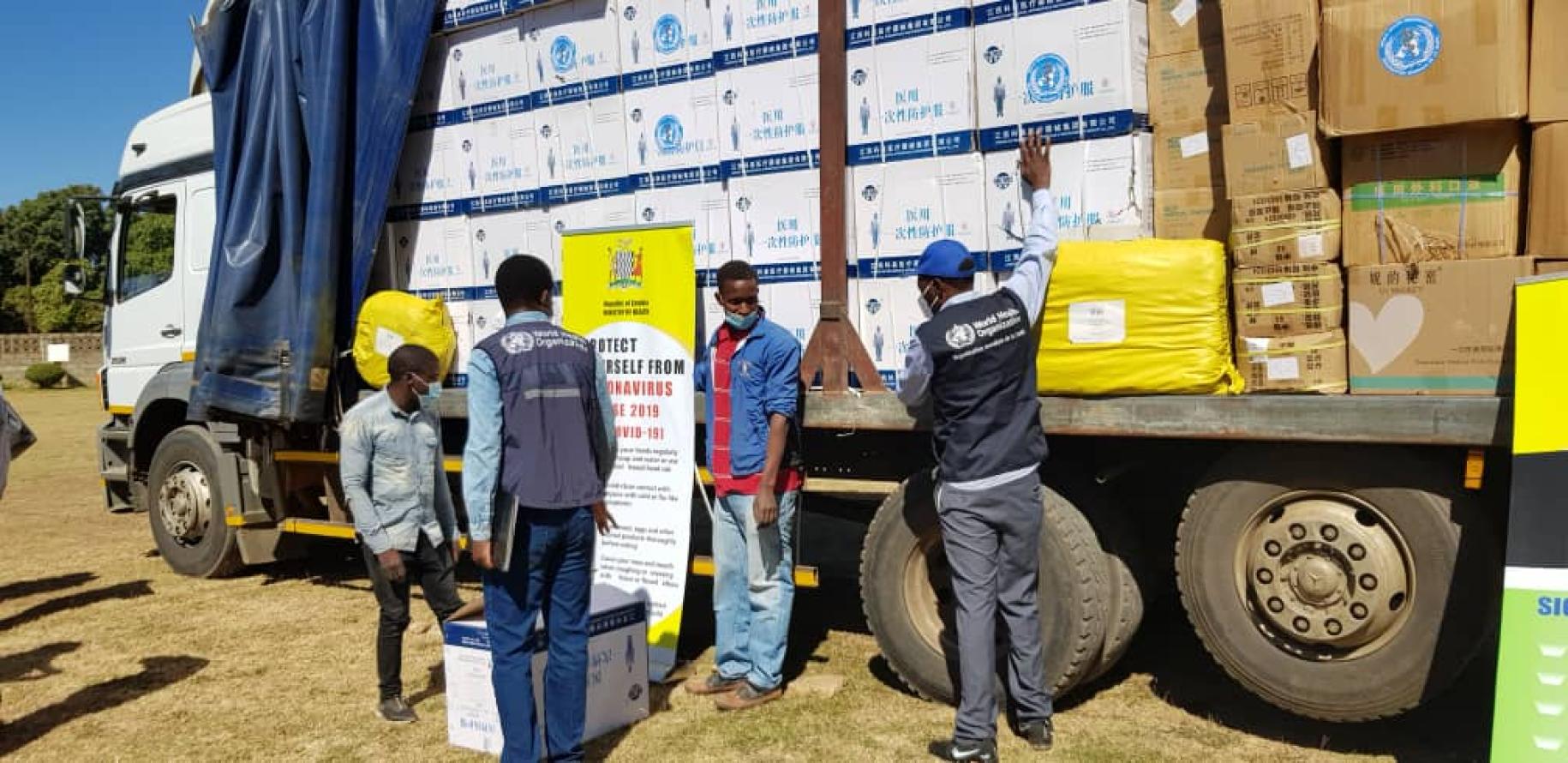 UN provided the community a truck-filled with essential supplies. 