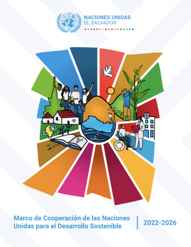 The cover from the UN Developmental Cooperation Framework for El Salvador. 