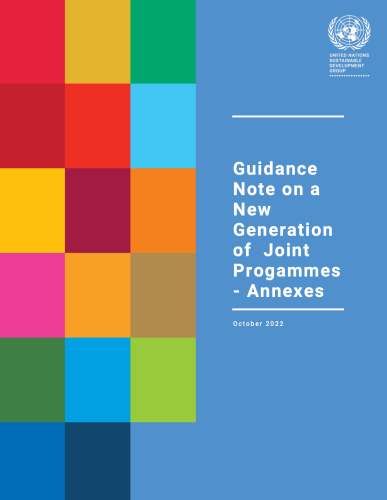 Cover for the annexes Guidance Note on a New Generation of Joint Progammes 2022