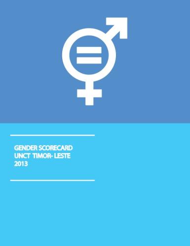 Portada del documento en dos tonos de azul y el símbolo de la igualdad de género en blanco.