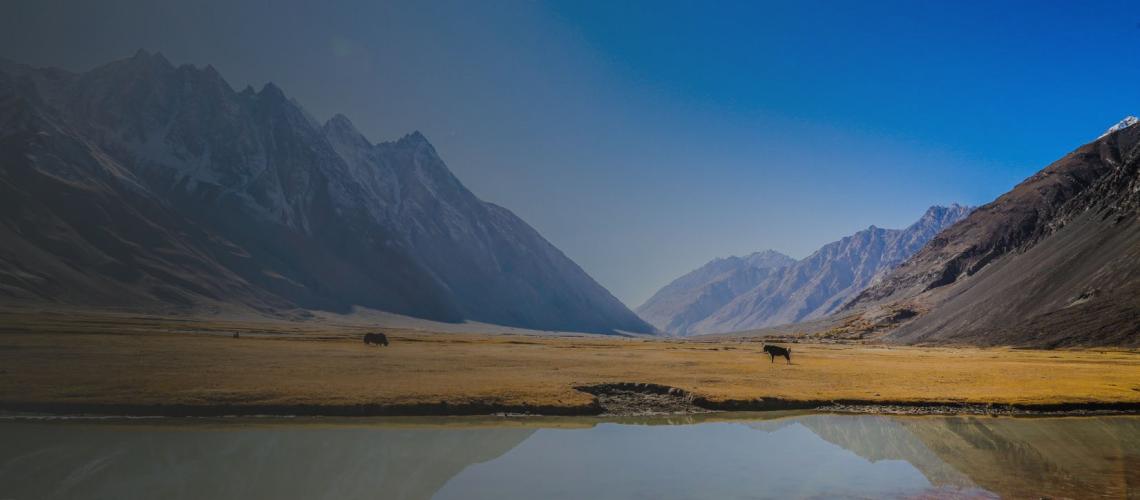 Scenic image of the Wakhan National Park in Afghanistan.